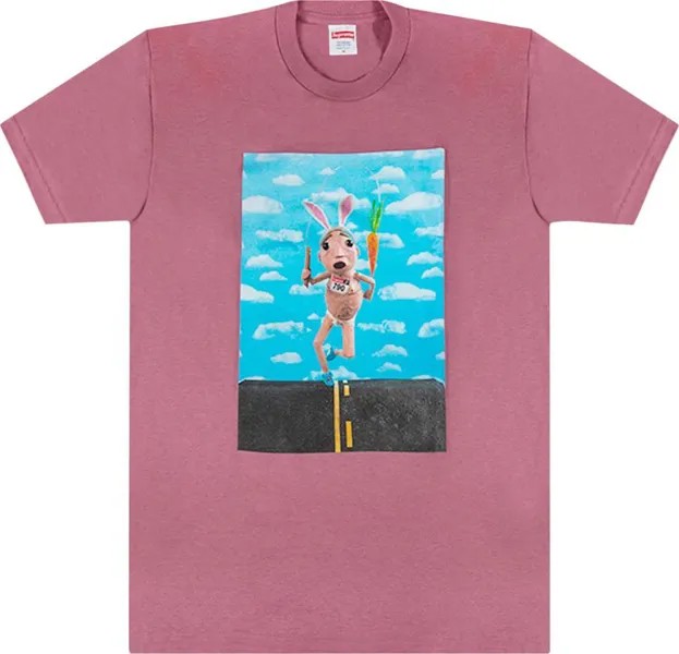 Футболка Supreme Mike Hill Runner T-Shirt 'Rose', розовый