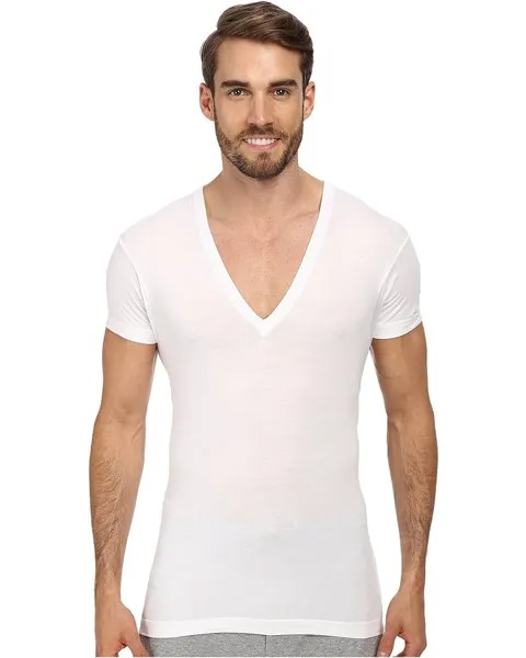 Футболка 2(X)IST Pima Slim Fit Deep V-Neck, белый