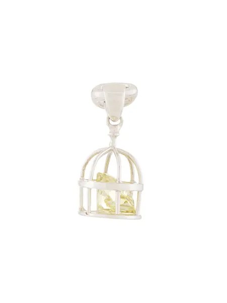 E.M. caged crystal earring