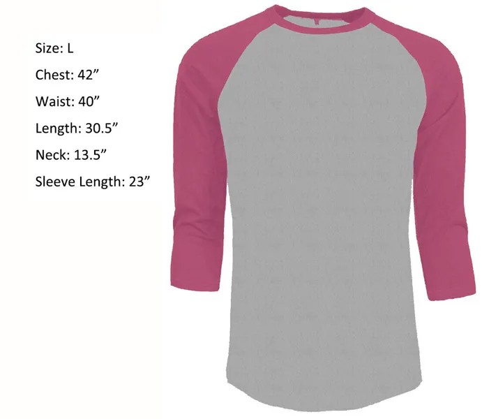 Обычная футболка с рукавом 3/4, бейсбольный трикотаж реглан, спортивная мужская футболка, серая, розовая, L