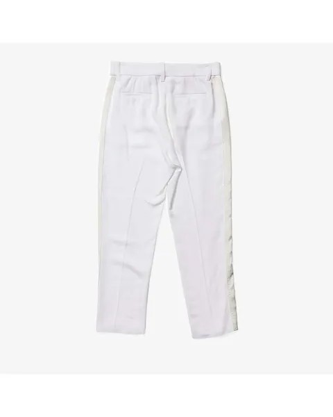 Брюки Derek Lam 10 Crosby Tapered Pants w/ Satin Tuxedo Stripe, цвет Soft White