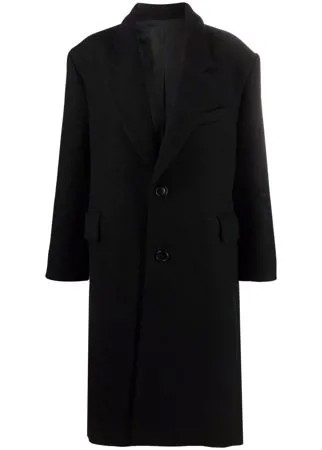 AMI Paris однобортное пальто с объемными плечами