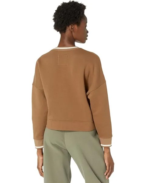 Толстовка Madewell Foundational Fleece Cropped Classic Sweatshirt, цвет Weathered Walnut