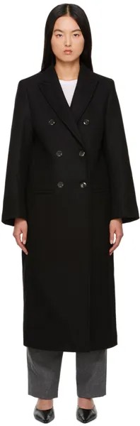 Черное строгое пальто TOTEME