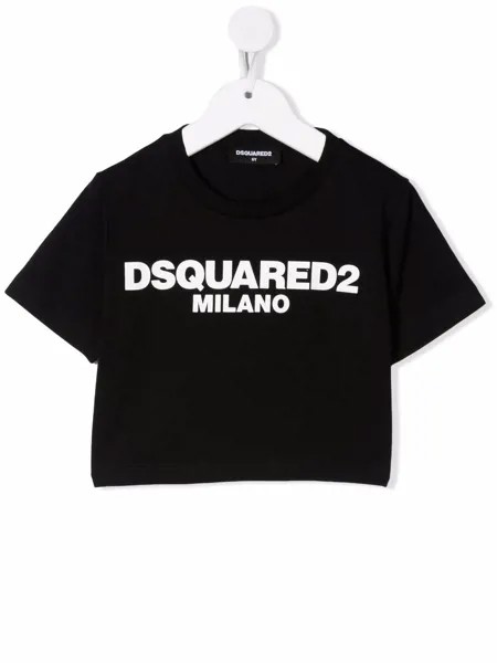 Dsquared2 Kids укороченная футболка с логотипом