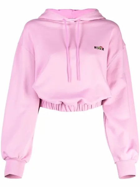 MSGM укороченное худи с логотипом