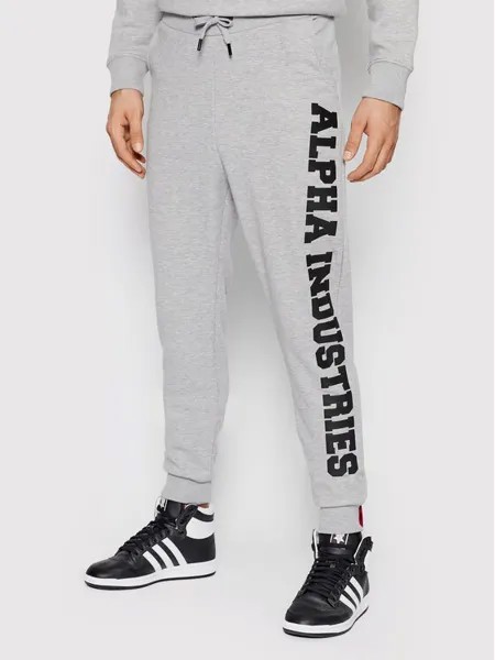 Спортивные брюки стандартного кроя Alpha Industries, серый