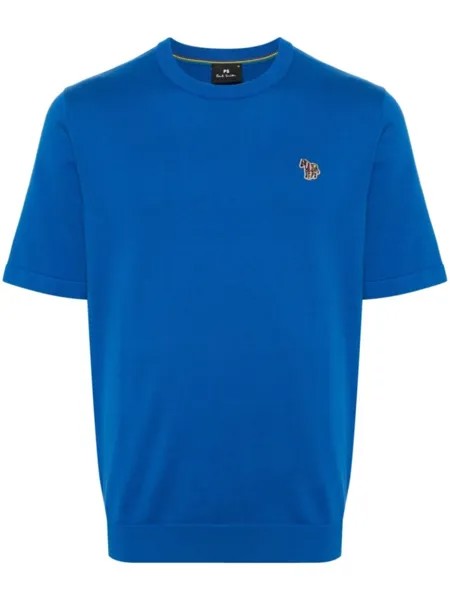 Футболка из органического хлопка с нашивкой PS Paul Smith, синий