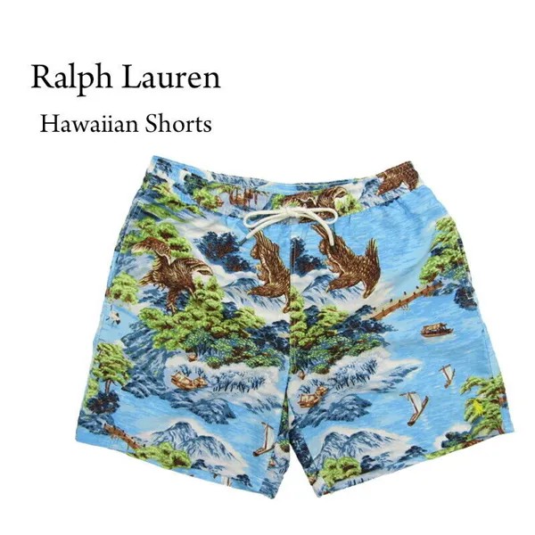 Купальник Polo Ralph Lauren с цветочным принтом Aloha, шорты для плавания - сцена с азиатским принтом