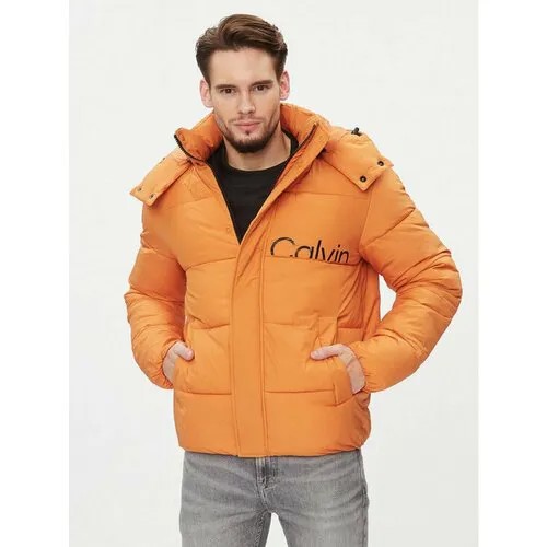 Пуховик Calvin Klein Jeans, размер L [INT], оранжевый
