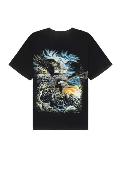 Футболка Civil Regime Fly Free American Classic Oversized, цвет Vintage Black
