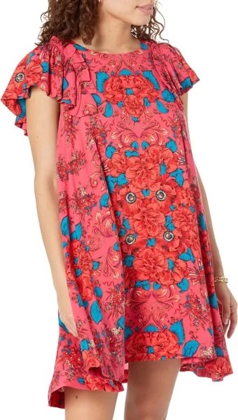 Платье Free People Yara Printed Mini, цвет Rose Combo