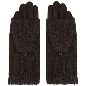 Коричневые перчатки из натуральной кожи - незаменимый аксессуар для холодных дней. Тёплые митенки из натуральной шерсти обеспечивают дополнительное тепло и комфорт. Выбирайте такую пару для прогулок в холодные дни.