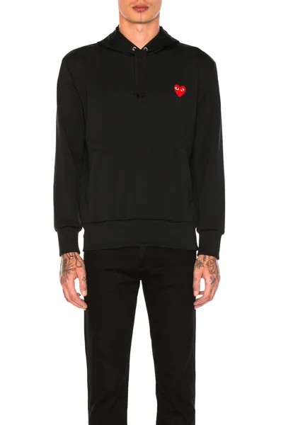 Худи Comme des Garçons Red Emblem Poly, черный