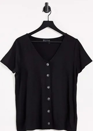 Черная блузка для кормления с застежкой на пуговицах ASOS DESIGN Maternity-Черный цвет