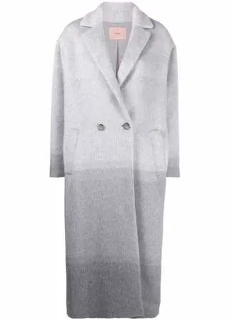 TWINSET двубортное пальто с заостренными лацканами
