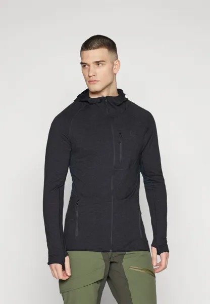 Куртка для тренировок MID LAYER HOODY FULL ZIP ASCENT MICRO ODLO, цвет black