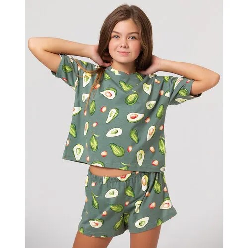 Пижама  HappyFox, размер 158, зеленый