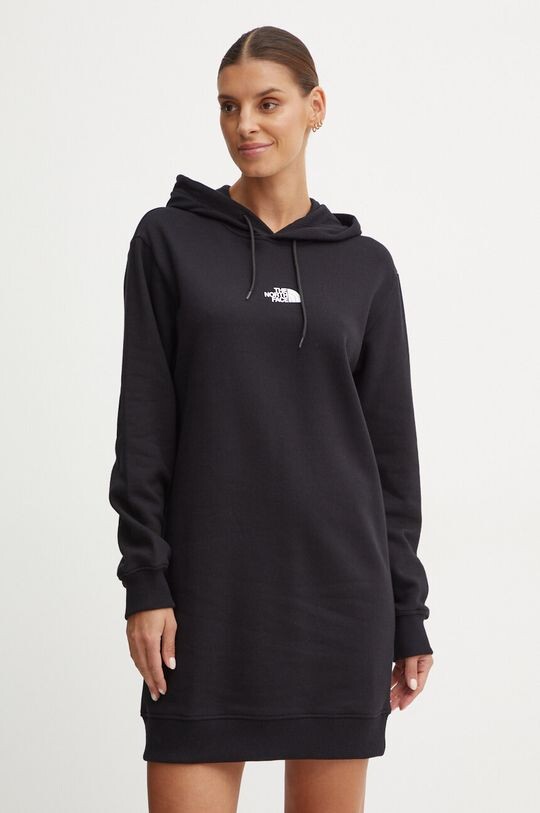 Платье Zumu Hooded Dress из хлопка The North Face, черный