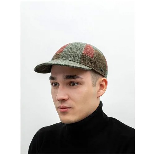 Бейсболка STETSON арт. 7790502 BASEBALL CAP PATCHWORK WOOL (коричневый / синий), размер 59