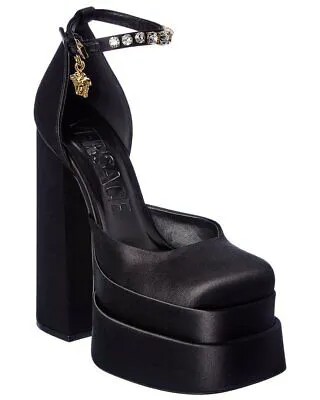 Versace Женские атласные туфли на платформе Medusa