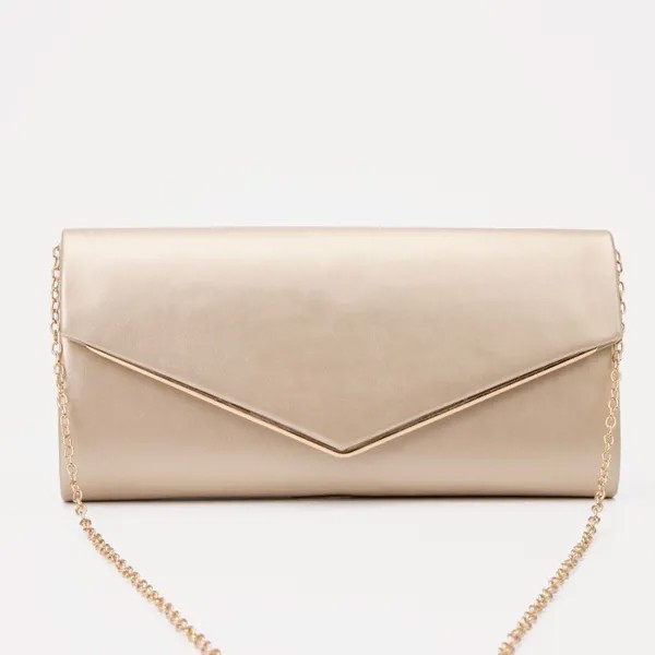 Клатч женский NoBrand 7155026, золотистый