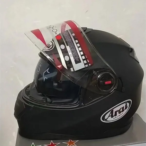 Мотоциклетный шлем с двойными линзами, модульная Защитная шапка с внутренним солнцезащитным козырьком, для гонок