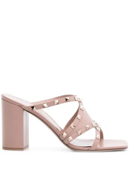 Valentino Garavani босоножки Rockstud 90, нейтральный цвет