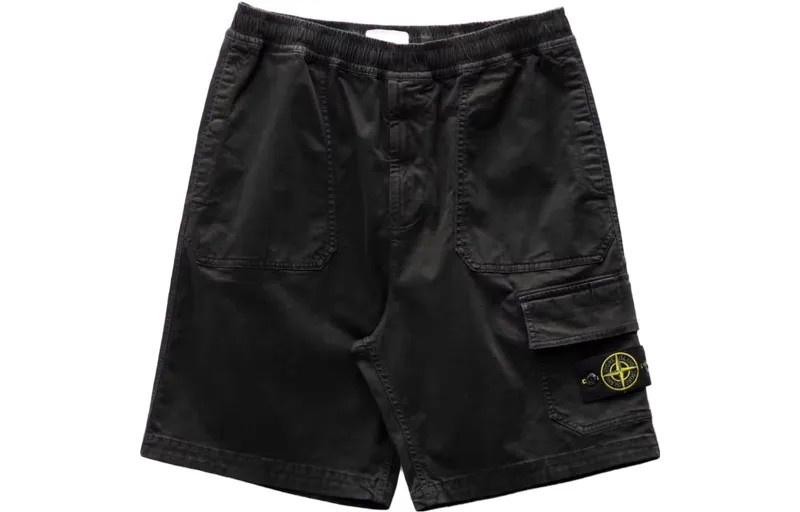 STONE ISLAND Шорты-карго унисекс, цвет Black