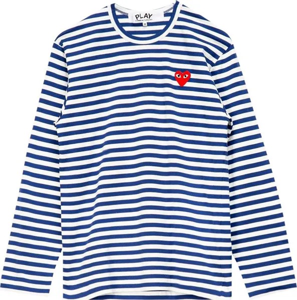 Футболка Comme des Garçons PLAY Striped T-Shirt 'Navy/White', синий