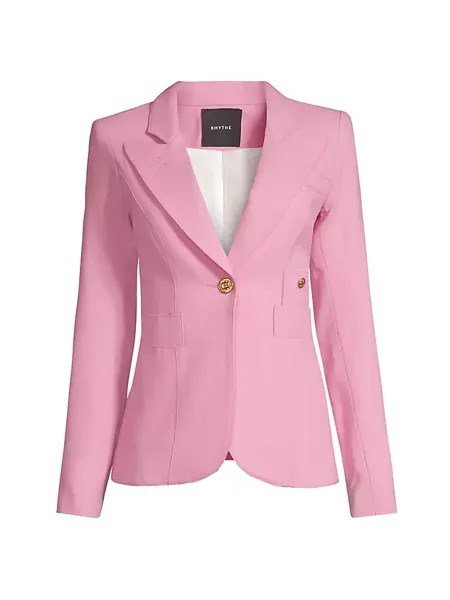 Однобортный шерстяной пиджак Duchess Smythe, розовый