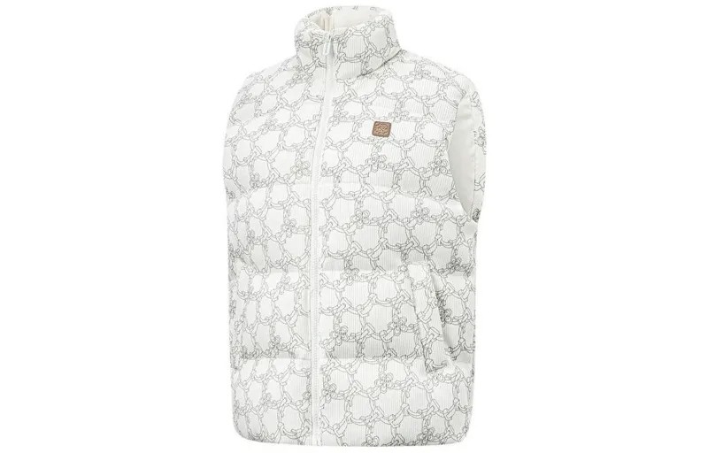 Жилет Sports Life Collection женский молочно-белый с полным принтом Lining