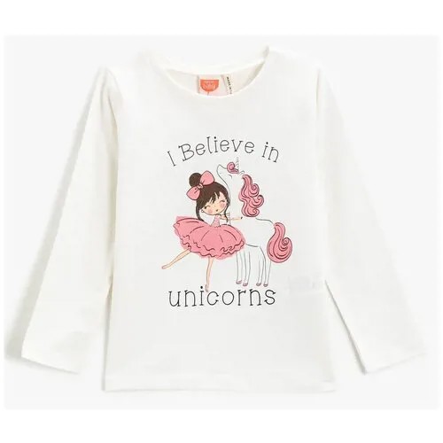 Лонгслив KOTON BABYGIRL, 2YMG19606OK, цвет: ECRU, размер: 6-9