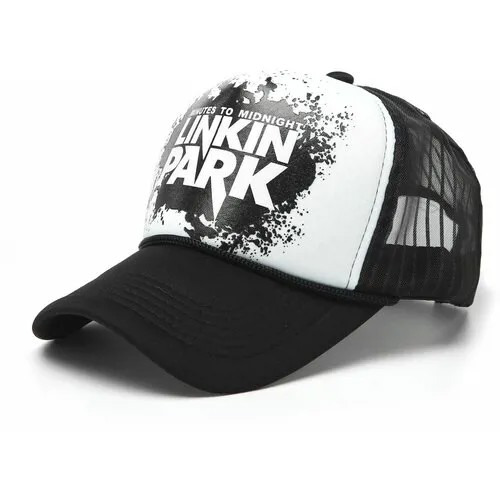 Бейсболка Linkin Park с сеточкой, кепка черная с белым