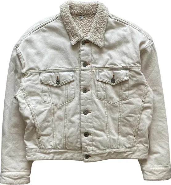 Куртка Yeezy Season 5 Sherpa Denim Work Jacket 'Ivory', белый
