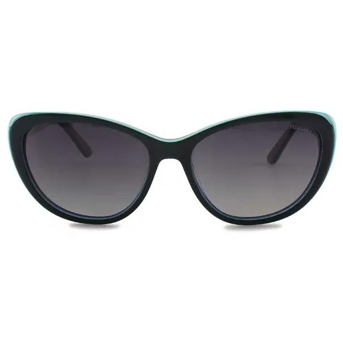 Солнцезащитные очки Romeo, кошачий глаз, оправа: пластик, поляризационные, для женщин, зеленый
