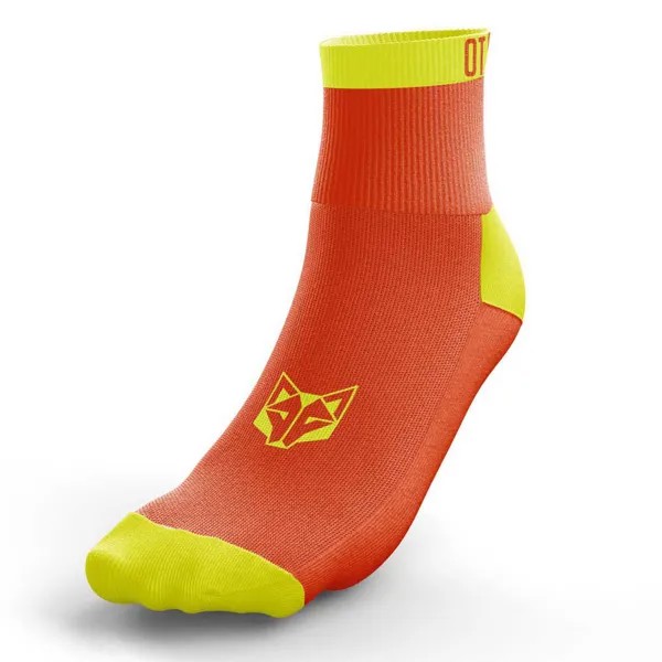 Носки Otso Calcetines Multi-sport Low Cut Fluo Orange & Fluo Yellow, оранжевый