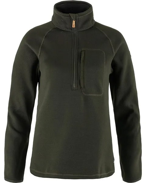 Куртка Fjällräven Övik Fleece 1/2 Zip, цвет Deep Forest