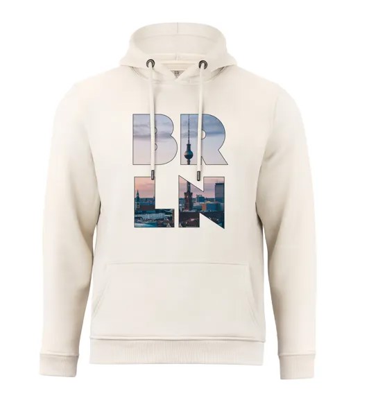 Толстовка Cotton Prime Skyline Hoodie Berlin Weltenbummler Kollektion, песочный