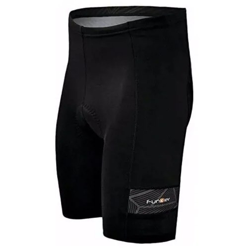 Велошорты FUNKIER Roma S-227-B1 Men Active 7 panel Shorts с памперсом B1, черные (Размер: XS)