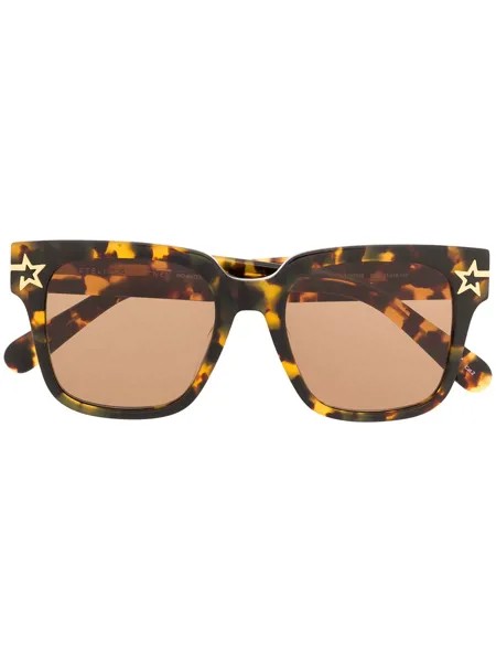 Stella McCartney Eyewear солнцезащитные очки в массивной оправе черепаховой расцветки