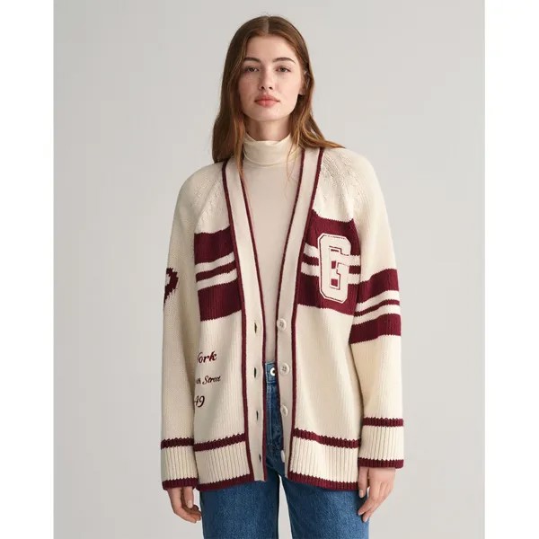 Кардиган Gant Varsity, бежевый