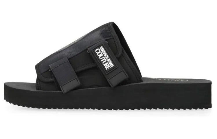 Шлепанцы мужские черные/белые Versace Jeans