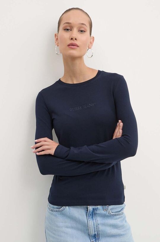 Лонгслив Guess Jeans, темно-синий