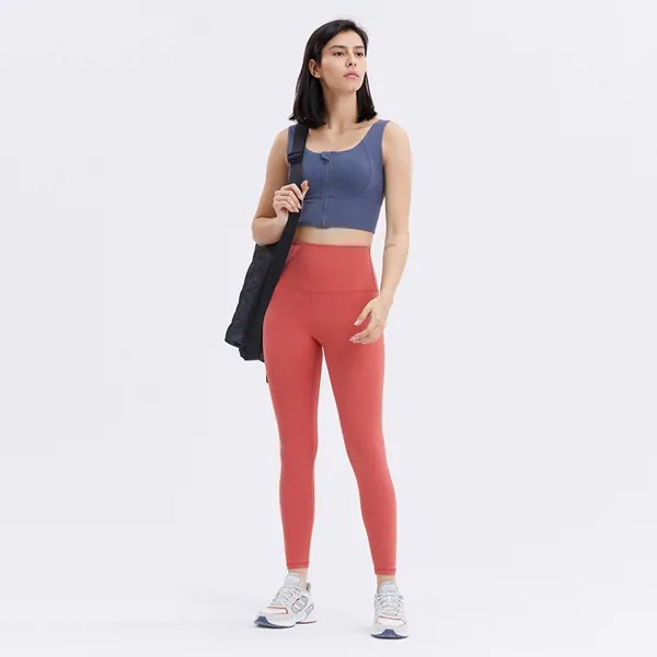 Новинка весна-лето 2022 штаны для йоги с высокой талией телесного цвета женские облегающие тренировочные штаны для фитнеса