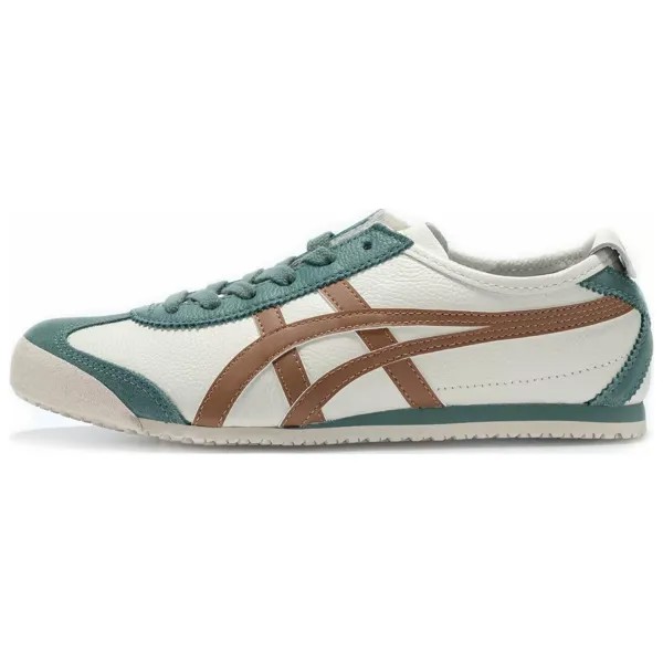 Кроссовки Onitsuka Tiger MEXICO 66 Lifestyle Shoes Unisex Low-top Beige/Blue-green/Brown, зеленый