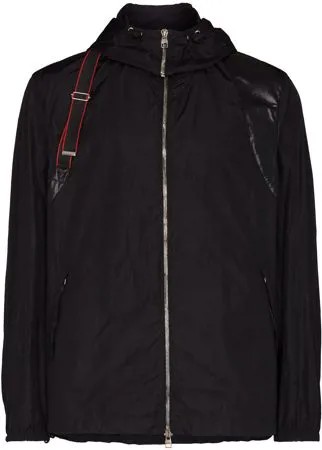 Alexander McQueen куртка с ремешком и логотипом