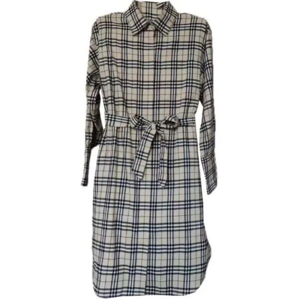 Платье с длинными рукавами женское серое Burberry
