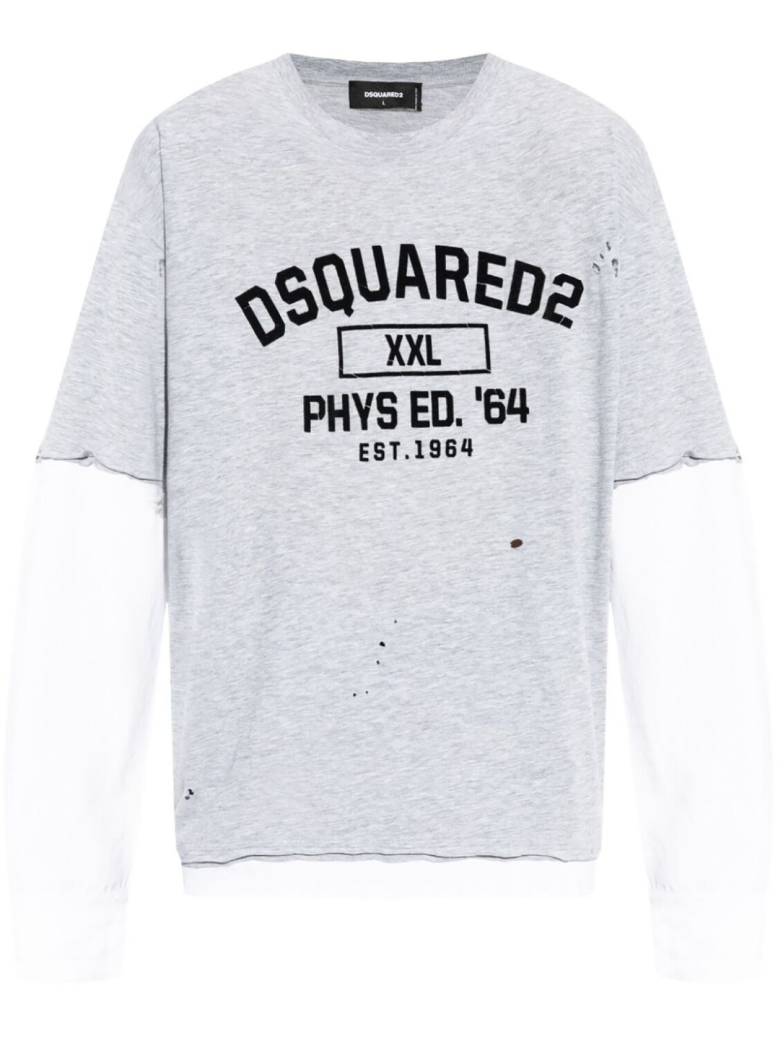 Dsquared2 футболка с эффектом многослойности DSQUARED2, серый
