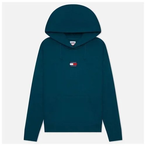 Женская толстовка Tommy Jeans Tommy Center Badge Hoodie зелёный , Размер S